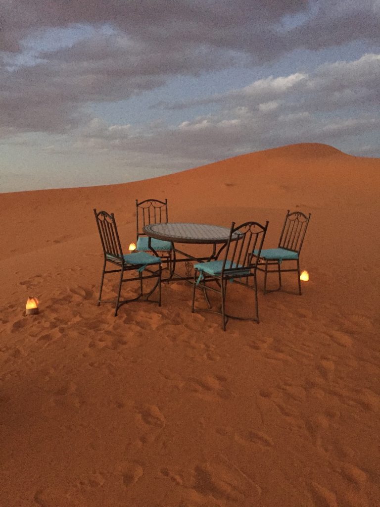 Campamento en el desierto de Marruecos